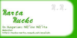 marta mucke business card